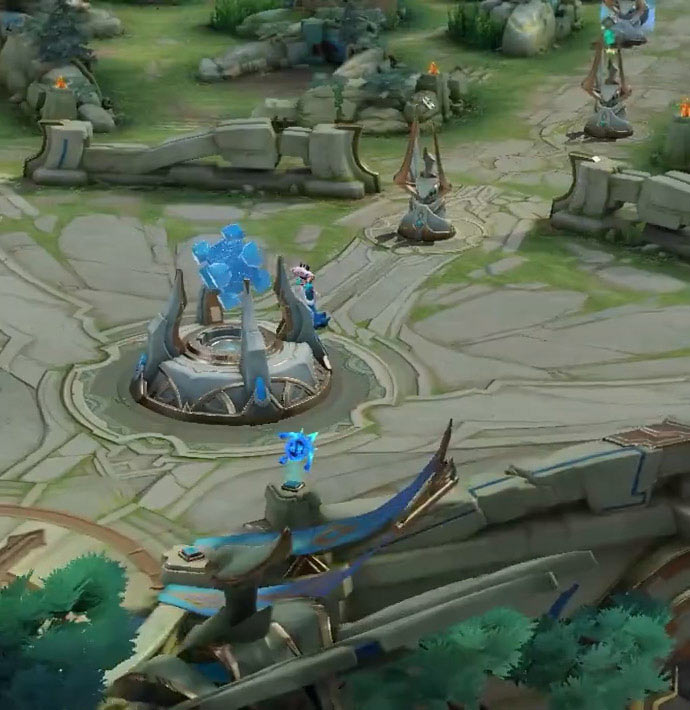 In-game screenshot of a map base in Honor of Kings, Tencent's top-grossing mobile MOBA