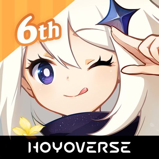 Official Genshin Impact 6th Anniversary app icon on the Apple App Store