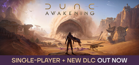 Official alternate store header artwork for Dune: Awakening, Funcom's open-world survival MMO set on Arrakis